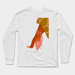 Metallic spiral high-heel shoe - Transparent background Long Sleeve T-Shirt